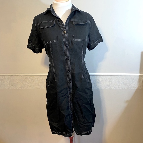 Lin Zhao Dresses & Skirts - Linen Button Down Shirt Dress